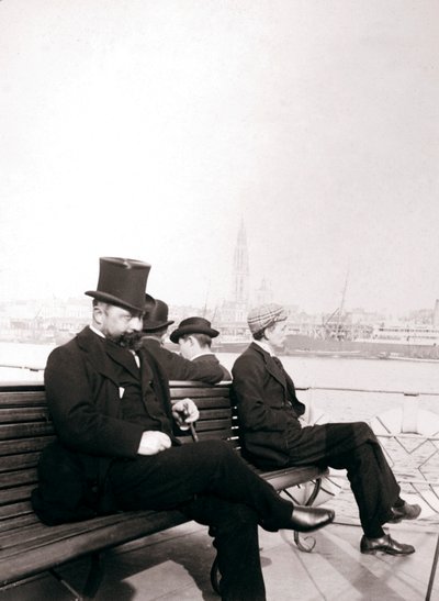 Pasażerowie na promie, Rotterdam, 1898. autorstwa James Batkin