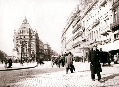 Scena uliczna, Bruksela, 1898. autorstwa James Batkin