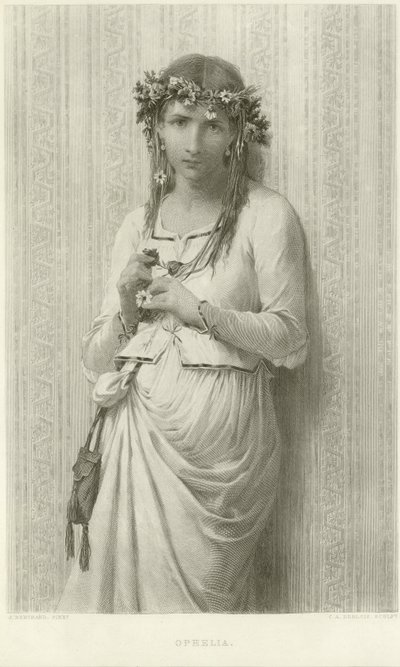 Ofelia (grawiura) autorstwa James Bertrand