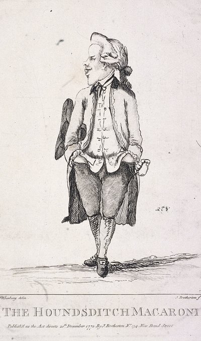 „Makaron Houndsditch”, 1772 autorstwa James Bretherton
