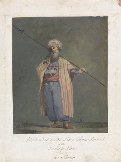 Szlachetny Arab z plemienia Beni-Koreish z Family Harb w Beder-Hunein autorstwa James Bruce