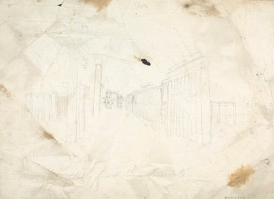 Szkic ruin świątyni autorstwa James Bruce
