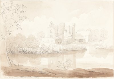 Zamek Rheban na rzece Barrow, Athy. autorstwa James Bulwer
