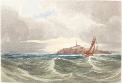Seascape z latarnią morską. autorstwa James Bulwer