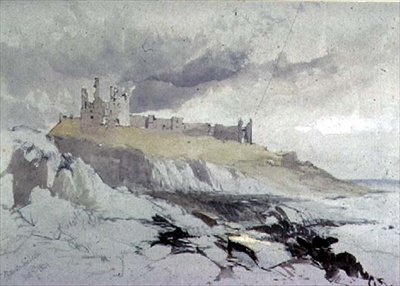 Zamek Dunstanburgh autorstwa James Burrell Smith