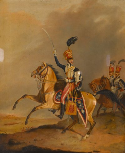 Oficer 15. Lekkich Dragonów (Hussars) autorstwa James Canterbury (attrib. to) Pardon