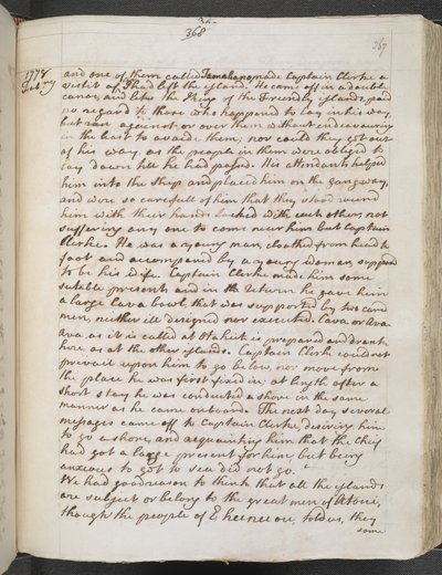 Egerton MS 2177 A f.367r Kapitan Cook: Czasopisma III autorstwa James Cook
