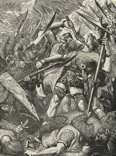 Śmierć Harolda w bitwie pod Hastings autorstwa James Cooper
