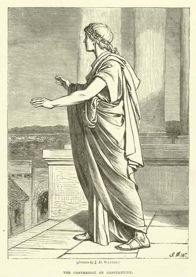 Nawrócenie Konstantyna autorstwa James Dawson Watson