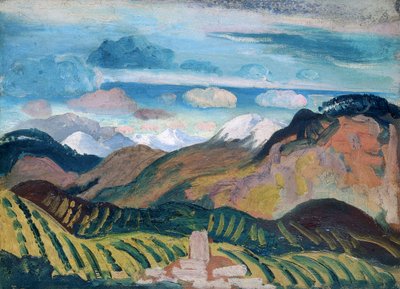 „Vernet”, pejzaż prowansalski, 1912 autorstwa James Dickson Innes