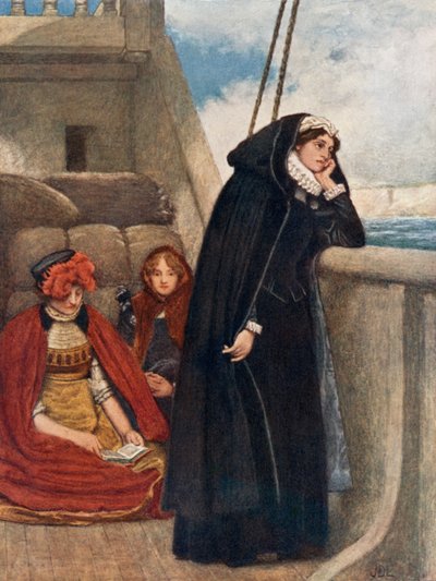 Mary płynie z Francji: jej pożegnanie z tym krajem autorstwa James Dromgole Linton