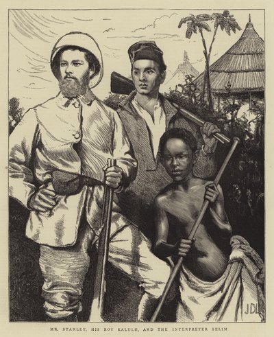 Pan Stanley, jego Boy Kalulu i tłumacz Selim autorstwa James Dromgole Linton