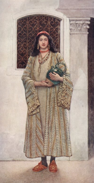 Kupiec wenecki Szekspira: Jessica (kolorowa litografia) autorstwa James Dromgole Linton