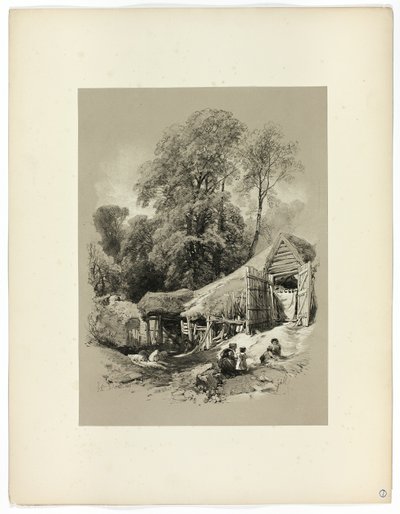 W Dorking, z Picturesque Selections autorstwa James Duffield Harding