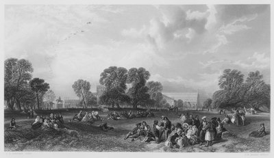 Hyde Park w 1851 r., ze zdjęcia w Królewskiej Kolekcji (rycina) autorstwa James Duffield Harding