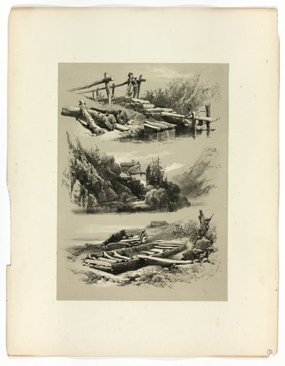 Jezioro Uri i Brunnen, z Picturesque Selections autorstwa James Duffield Harding
