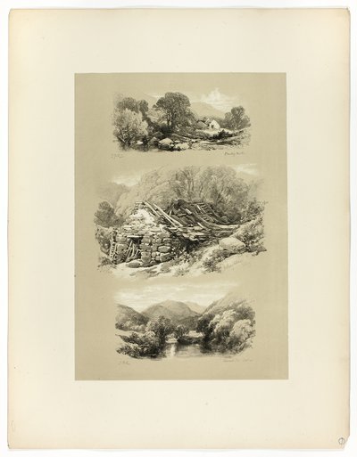 Pandy Mill, Church Pool i jeszcze jeden temat z Picturesque Selections autorstwa James Duffield Harding