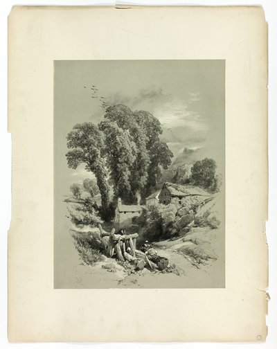 Row W. Trefriw, Walia, z Picturesque Selections autorstwa James Duffield Harding