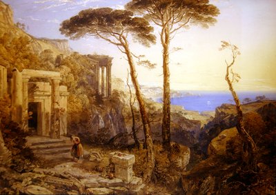 Wyspa Korsarzy (akwarela na papierze) autorstwa James Duffield Harding