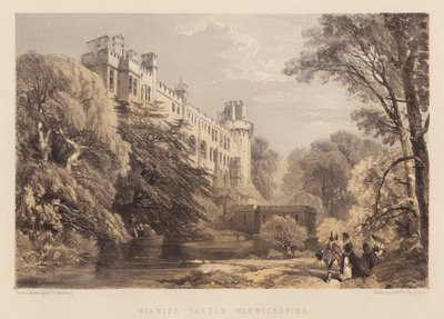 Zamek Warwick, Warwickshire (akwatinta) autorstwa James Duffield Harding