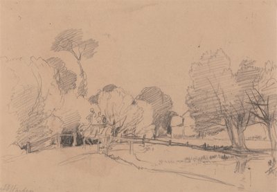 Wierzby nad strumieniem, most na koniu i wozie autorstwa James Duffield Harding
