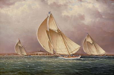 Jachting w porcie w Bostonie autorstwa James E. Buttersworth