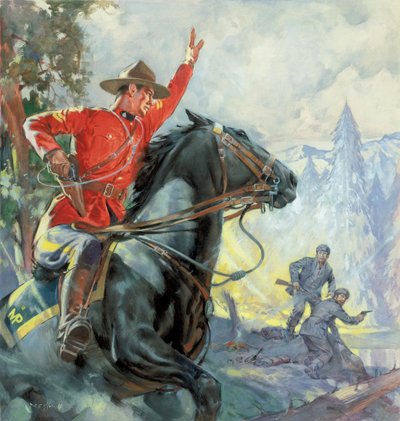 Canadian Mounties (gwasz na papierze) autorstwa James Edwin McConnell