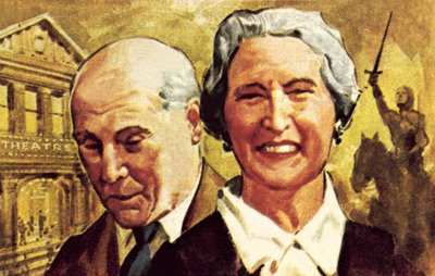 Sir Lewis Casson i Dame Sybil Thorndike autorstwa James Edwin McConnell