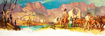 The Great Trek (gwasz na papierze) autorstwa James Edwin McConnell