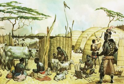Wioska Zulu autorstwa James Edwin McConnell