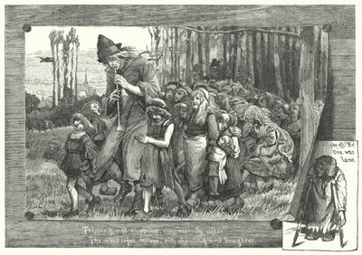 Pied Piper z Hamelin (grawerowanie) autorstwa James Elder Christie