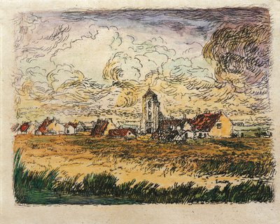 Belgia, mały widok Mariakerke autorstwa James Ensor