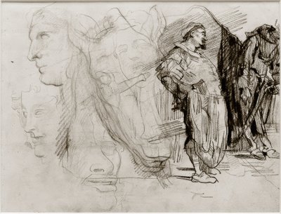 Don Kichot i głowa konia autorstwa James Sidney Ensor