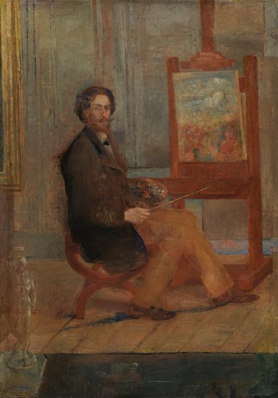 Ensor przy swojej sztaludze autorstwa James Ensor