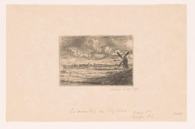 Widok na Slijkens z młynem na pierwszym planie Moulin a Slijkens autorstwa James Ensor