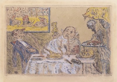 Obżarstwo autorstwa James Ensor