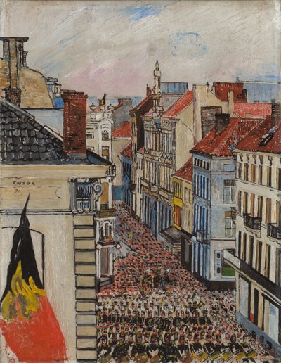 Muzyka w Vlaanderenstraat autorstwa James Ensor