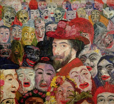 Мой портрет в окружении Maskspolish autorstwa James Ensor