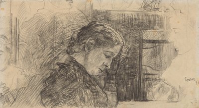Portret kobiety (Mariette Rousseau) i inne postacie autorstwa James Ensor