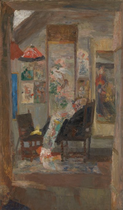 Skelet ogląda chińskie pamiątki autorstwa James Ensor