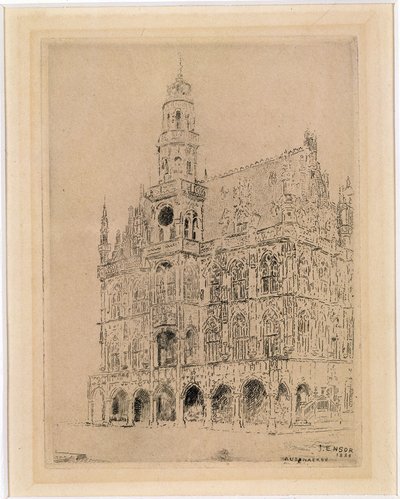 Ratusz w Oudenaarde autorstwa James Ensor