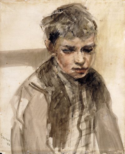 Studium młodego chłopca; Etude de Jeune Garcon autorstwa James Ensor