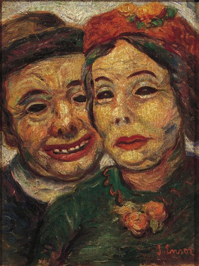 Zamaskowana Para autorstwa James Ensor