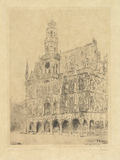 Ratusz w Oudenaarde autorstwa James Ensor