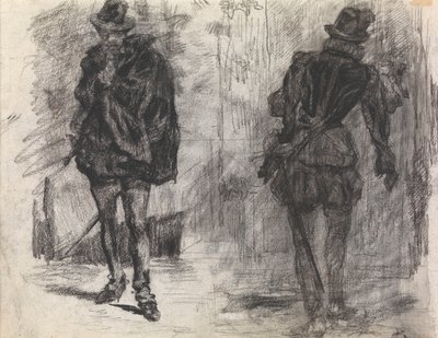 Dwóch hiszpańskich żołnierzy, jeden widziany z przodu, drugi z tyłu autorstwa James Ensor