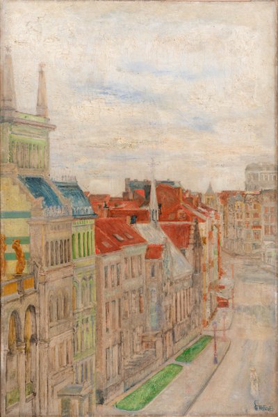 Widok na aleję Van Iseghemlaan autorstwa James Ensor