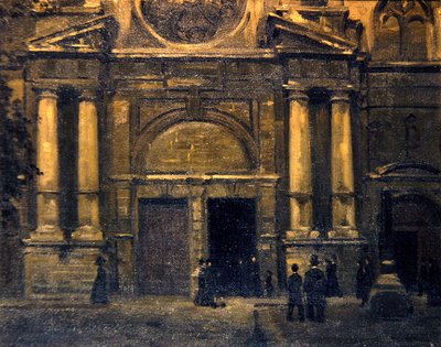 Portal, ok. 1910 (olej na płótnie) autorstwa James Ferrier (attr. to) Pryde