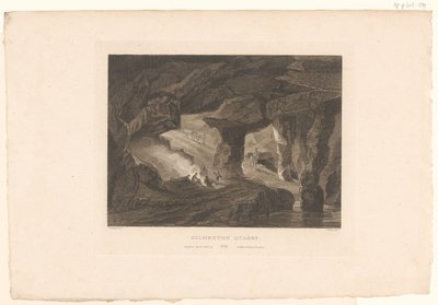 Widok na kamieniołom Gilmerton Quarry, niedaleko Edynburga Gilmerton Quarry (tytuł na obiekcie) autorstwa James Fittler