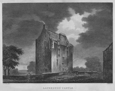 Zamek Laureston, 1804 autorstwa James Fittler