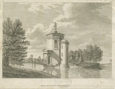 Shugborough - Świątynia Wiatrów: grawerowanie i [koniec XVIII wieku] (druk) autorstwa James Fittler